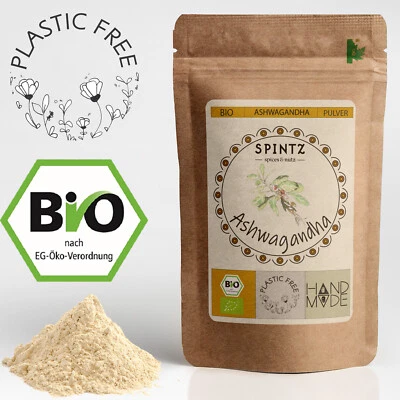 SPINTZ 1000g Bio Ashwagandha Pulver Ashwagandha Wurzel gemahlen Ashwaganda Aswagandha