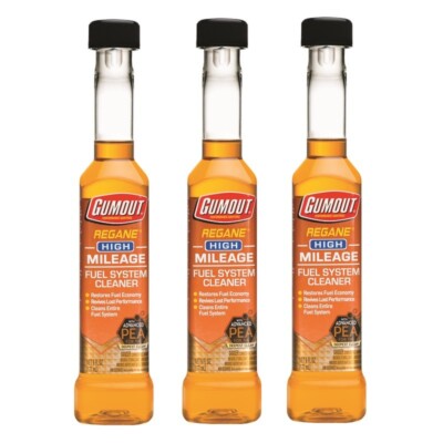 3~ Gumout Regane Gasoline High Mileage Fuel System Cleaner 6oz Treats 21 Gallons