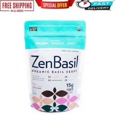 Zen Basil Seeds | Edible Basil Seeds USDA Organic, Kosher, Non-GMO, Lectin-Free,
