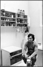 Italian Painter Silvio Pasotti Sitting In The Kitchen Of His Atelier OLD PHOTO