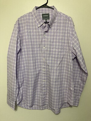 Bonobos Shirt Mens 2XL Button Up Lavender Long Sleeve Slim Fit Cotton