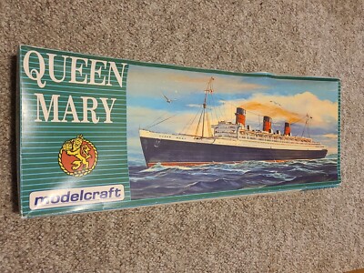 Modelcraft Queen Mary Model Kit Open Box Sealed Contents Made In USA 1/568 SCALE
