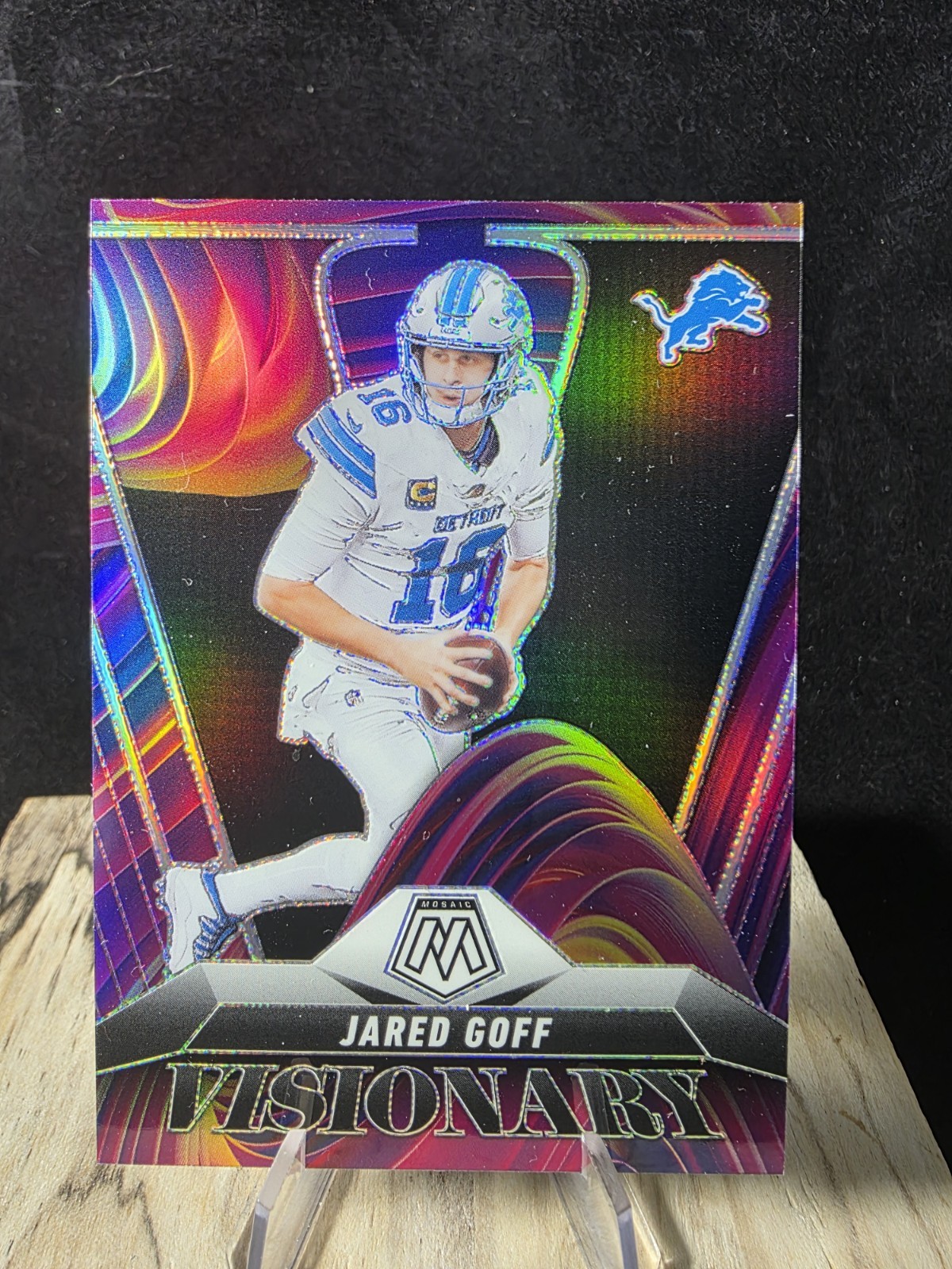 2025 Panini Mosaic Jared Goff #9 Visionary Case Hit  Detroit Lions 🔥🔥