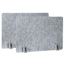 2 Set 24" x 16" Desk Divider Privacy Panel with 8Pcs Support Feet,Grey