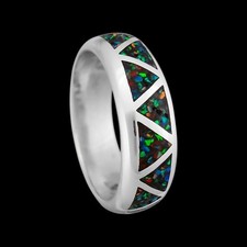 Navajo Wedding Band Ring Mixed Opal Native American Handcrafted 925...