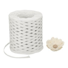 Raffia Ribbon, 200m/656ft Paper Ribbon White 