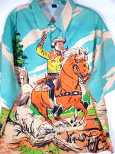Roy Rogers  Trigger-Mens Short Sleeve-Button Down Shirt-XL Extra Large-Casual