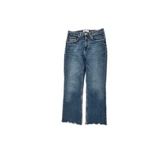 Zara Kick Boot Crop Raw Hem Womens size 4 Dar...