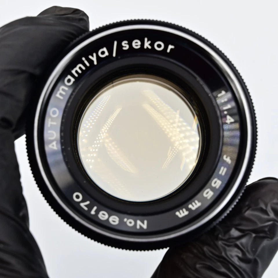 Lente de retrato Mamiya/Sekor automática 55mm f1.4 M42 radioativa Prime vintage Japão - Imagem 4 de 4