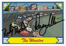 🔥 DALE EARNHARDT, RICKY RUDD & DAVEY ALLISON AUTOGRAPHED 1988 MAXX NASCAR CARD