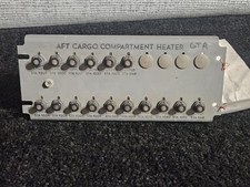 Boeing 727 Aft Cargo Heater Circuit Breakers Control Panel Assembly 65-73527-5