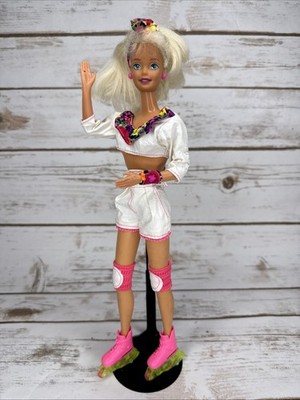 Vintage Mattel 1991 Barbie Rollerblade Doll Skates Flicker 'n Flash