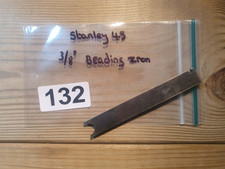 Vintage Stanley 45 Plane 3/8" Beading Iron Old Woodworking Hand Tools Cutter