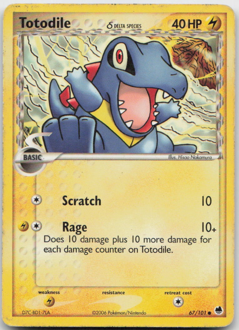 Totodile 67/101 Common Dragon Frontiers Pokemon MP