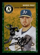 2023 TOPPS CHROME PLATINUM NORGE RUIZ GREEN TOILE REFRACTOR /99 ATHLETICS #101