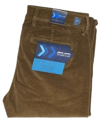 Pierre Cardin W 32 L 32 Chino Corduroy Lyon Tapered Stretch Brown 3000.8212 1st Choice