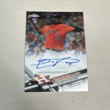 2017 Topps Chrome Rookie Autographs David Paulino #RA-DP (AU, RC) Houston Astros