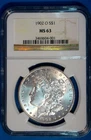 1902-O U.S. MORGAN SILVER DOLLAR - KM#110 - NGC SLABBED - MS63