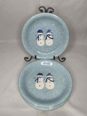 Target Home Holiday '07 Winterfrost (2 Snowman) 8-1/4'' Salad Plates Group of 6