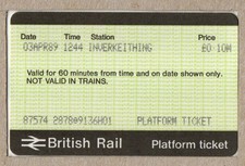 Inverkeithing H01 - APTIS platform ticket - final example from station -Scotland