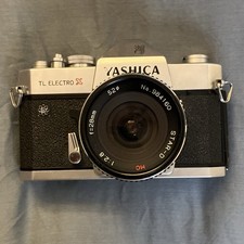 Yashica TL Electro X Film Camera parts/repair w/ Star-D 28mm-clean and snappy