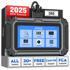 2025 XTOOL D6S OBD2 Scanner Automotive Full System Diagnostic Code Reader CANFD