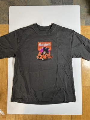 Market Bull rider Men s T Shirt Relaxed Fit Small Backhit Washed Blk/coal