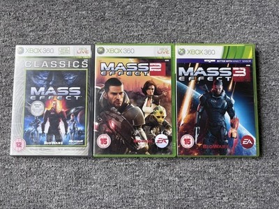 Mass Effect 1, 2 & 3 Trilogy Xbox 360 Bundle BEWERTET 15 UK PAL TOP ZUSTAND