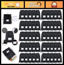 50 Pcs Drawstring Bags, Bulk Cinch Sackpacks ...