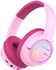 Kids Bluetooth Headphones with LED Lights, BTH18 Safe Volume 74/85dBA, 43H Playt