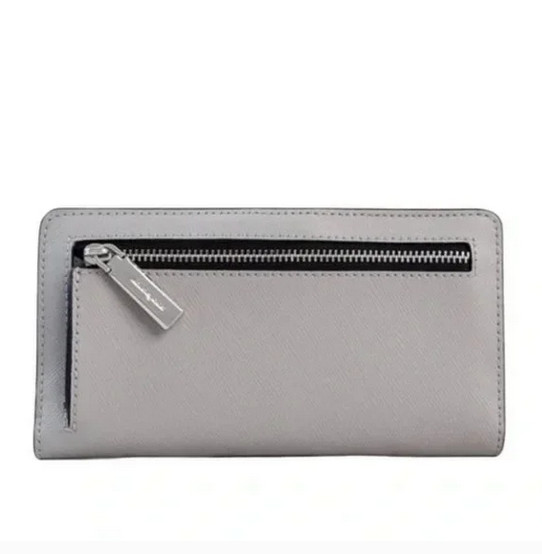 NEW Kate Spade Staci Large Slim Bifold Wallet -  Nimbus Grey