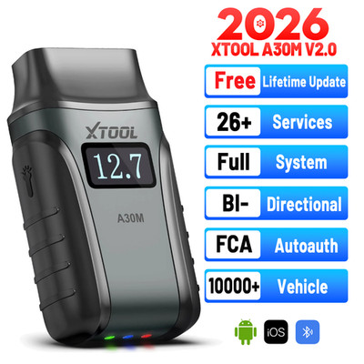 XTOOL A30M 2.0 Wireless BT OBD2 OE-Level Full System Diagnosis Scanner Tool FCA 