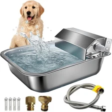 Stainless Steel Automatic Dispenser Drinking water Bowl Pet Cat Dog Livestock