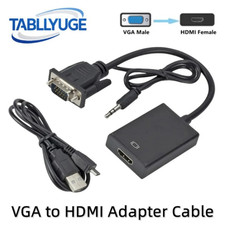 VGA To HDMI Converter 1080P HD Adapter With Audio Cable For HDTV PC Laptop TV