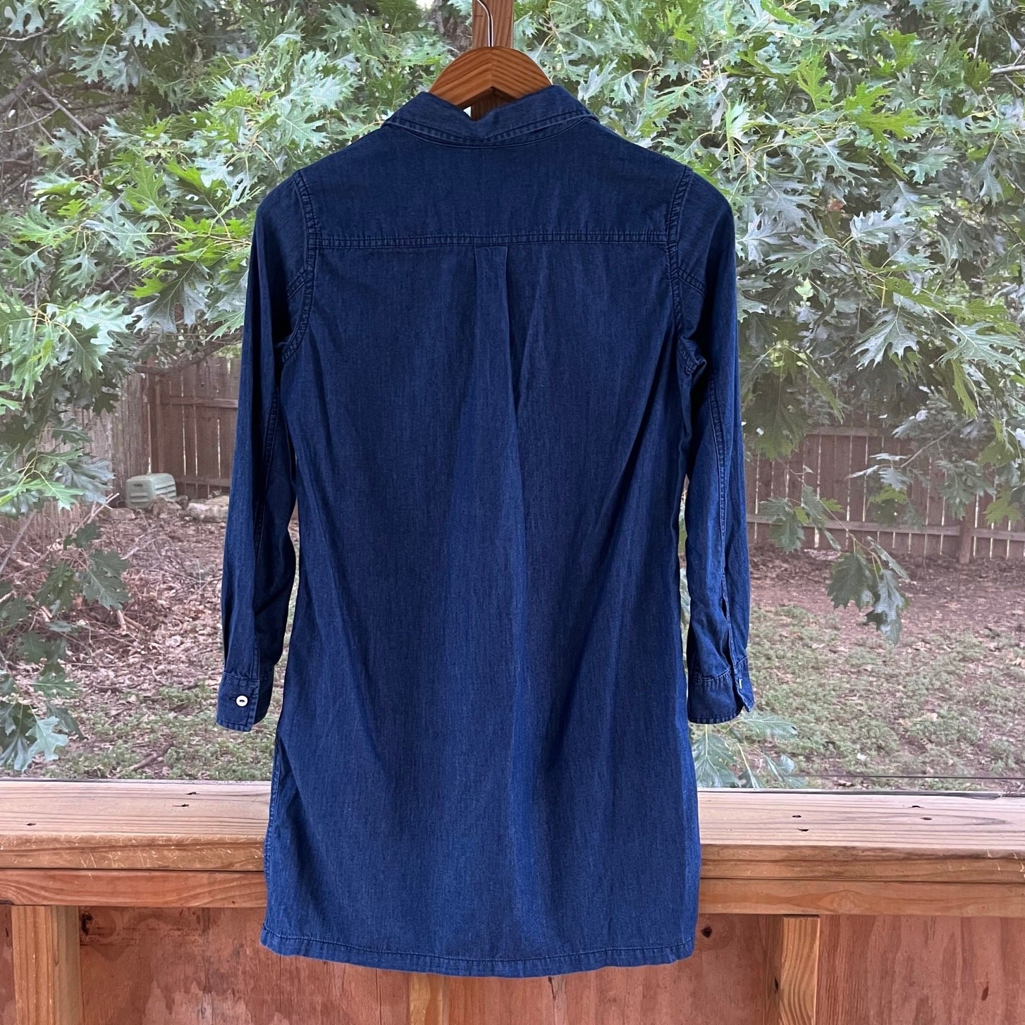 Uniqlo Women's Blue Denim Long Sleeve Mini Dress Size S thumbnail 2