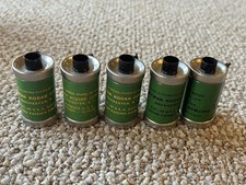 5 Lot Empty Eastman Kodak Empty 35mm Film Canisters Super XX Plus X Panchromatic