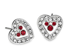 NEW Disney Arribas Mickey Earrings Heart Stud Made with Crystals from Swarovski
