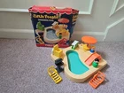 Vintage 2526 Fisher Price Little People Swimming Pool Complete Set w/ Box 1986