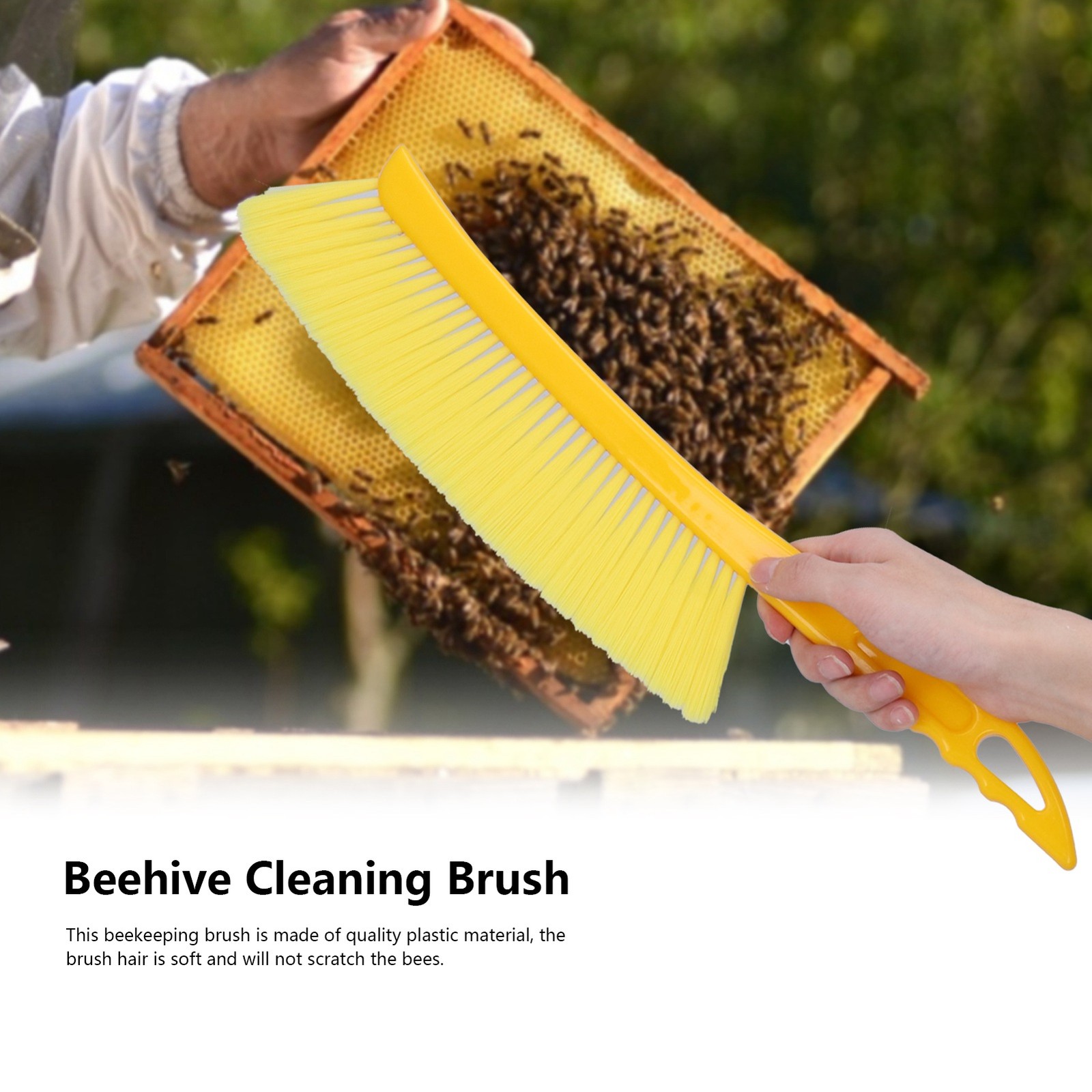Single Row Bee Brush Plastic Handle Soft Beehive Cleaning Brush For Beekeepers