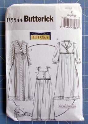 Vintage Nightgown Pattern L XL Butterick Making History B5544 Victorian Lingerie