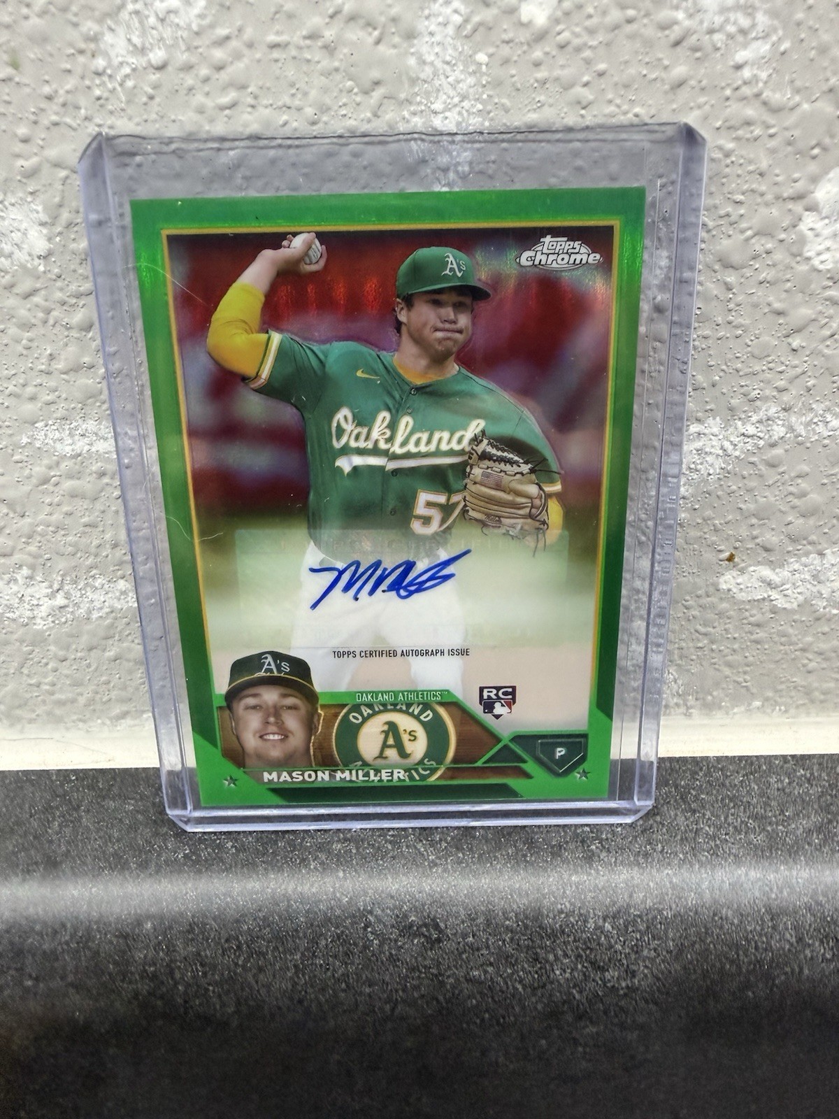 2023 Topps Chrome Update Autographs Mason Miller #AC-MMI Green Refractor /99 RC