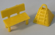 Vintage Marx Guns Of Navarone Toy Play Set Part Lot-Ammo Shell Stack/Base Bench