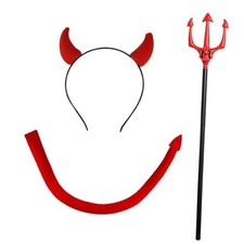 Jmkcoz Halloween Devil Costume Accessories Devil Horn Headband Red Style 1