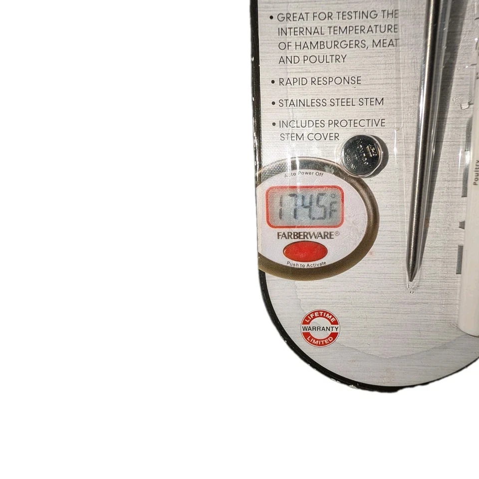Termómetro digital de lectura instantánea profesional Farberware batería incluida nuevo Foto 3 de 4