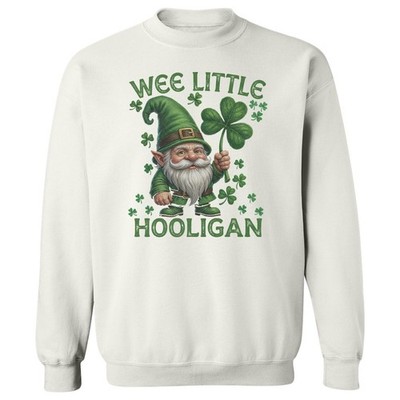 Wee Little Hooligan - Irish Gnome St Patrick's Day Unisex Crewneck Sweatshirt