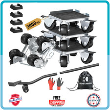 Heavy Duty Furniture Dollies 360° Swivel Wheels Top Brake 3000 LBS