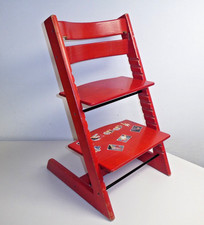 Stokke Tripp Trapp high chair in red, year of manufacture unknown