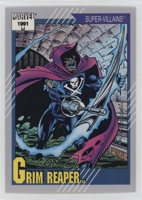 1991 Impel Marvel Universe Series II Super-Villains Grim Reaper #63 12zm