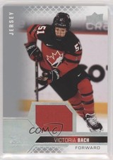 2022 Upper Deck Team Canada Juniors Women's WC Jersey Relics Victoria Bach 2vh