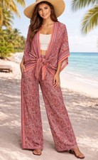 Max Studio Paisley Kimono Set Pants NWT Small...